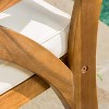 Nicbex Elegant Acacia Patio with 6 Chairs,Outdoor Dining Set,Rustic Conversation Furniture Set with Upholstered Chairs,Slatted Design,Natural - 4 of 4