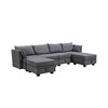 115.1" Modern Large U-Shape Modular Sectional Sofa with Reversible Ottoman & Storage Seat, Convertible to Bed - 4 of 4