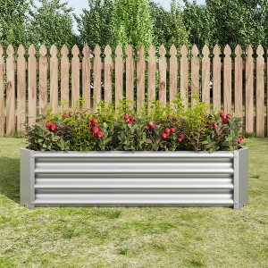 Lycvki 4×2×1ft Metal Raised Planter Garden Bed - 1 of 4