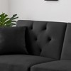 Sersper Convertible Sofa Bed, 59-inch Modern Velvet Sleeper Sofa Loveseat w/2 Pillows, 3 Adjustable Positions and Golden Metal Legs - image 3 of 4