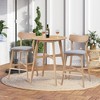 CAVINAS Dining Chairs Kitchen Chairs Set of 2 Mid-Century Modern Bar Chair with Wood Legs, Fabric Accent Suitable for Kitchen, Bedroom - 2 of 4