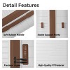 Syemin Luggage Luggage Set 3 Piece PP Hardshell Carry on Suitcase with Spinner Wheels TSA Lock Lightweight Suitcases, Brown, 20.47"*11.22"*29.33" - 4 of 4