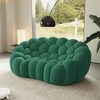 WJSHome 79.53'' Modern Bubble Sofa, Comfy Upholstered Loveseat Sofa, Lazy Floor Curved Couch for Living Room, Apartment, Small Space, Green - 2 of 4