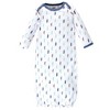 Luvable Friends Baby Boy Cotton Long-Sleeve Gowns 3pk, Boy Feathers, 0-6 Months - image 2 of 4