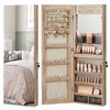 SONGMICS Jewelry Storage Cabinet Jewelry Armoire Organizer with LED Lights Wall-Mounted with Full-Length Frameless Mirror - 3 of 4