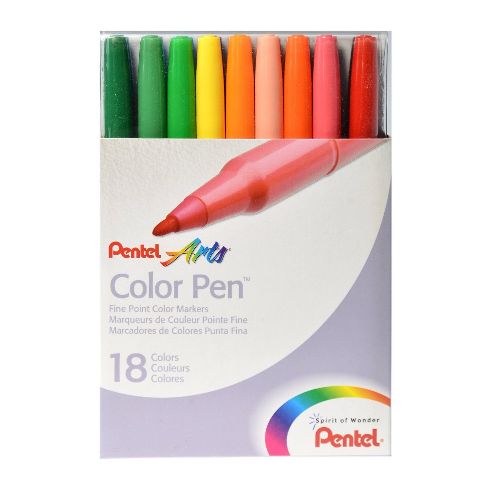 Photos - Felt Tip Pen Pentel S360 Color Pen Set 18ct  