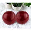 HomeRoots Set of Two 3" Red Aluminum Decorative Orbs - 2 of 4
