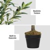 6ft Tall Faux Olive Tree with Natural Wood Trunk and Lifelike Fruits Artificial Olive Plant with Black Pot and Moss for Home Office Decor - 4 of 4