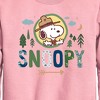 Boys' - Peanuts - Ranger Snoopy Graphic Long Sleeve Fleece Sweatshirt - 2 of 4