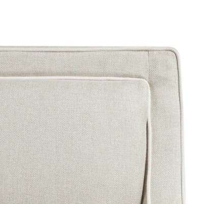 Cream and Dark Brown Wide Accent Chair with Pillow