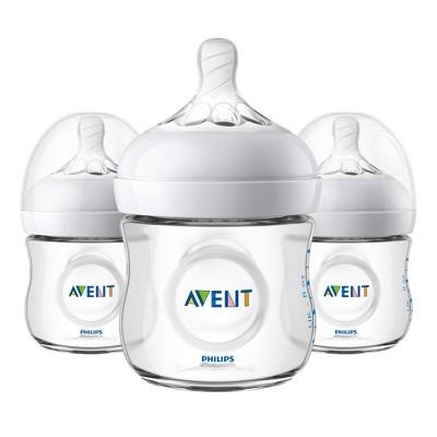 Philips Avent Natural Baby Bottle - Clear - 4oz - 3pk