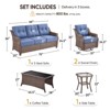 Gymojoy Outdoor Sofa Swivel Chair with Coffee Table Patio Funiture - 2 of 4