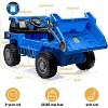 12V Ride On Dump Truck for Kids with Parental Remote Control 4-Wheeler Toy Electric Car - 2 of 4