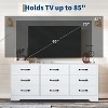55in TV Stand with Mount for 32–85 Inch TVs, Media Console with 9 Drawers & Adjustable Height, Living Room Entertainment Center Furniture - 4 of 4