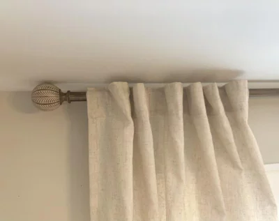user image by CAKAS, Carved Light Woodtone Ball Curtain Rod Natural - Threshold™
