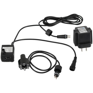 Sunnydaze Indoor/Outdoor Small Fountain or Aquarium Water Pump with 6 Multi-Color LED Ring Light and Transformer - 40 GPH - 12 Volts - 1 of 4