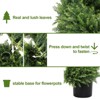 Racxily 7FT Tall Artificial Two-Tone Cypress Pine Tree Realistic Lifelike Faux Greenery with Leaves for Indoor Outdoor Home, Potted Fake Tree, 1pc - 3 of 4