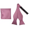 Men's Checkered 2.75" x 4.75" Adjustable 16" - 20" Freestyle Self Tie with Hankie Set - 2 of 4