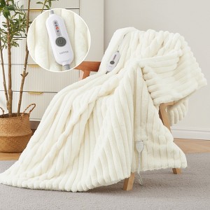 Coucheta Heated Throw Blanket with Faux Rabbit Fur, 4 Heat Levels & 4-Hour Auto Shut-Off, Machine Washable, Over-Heat Protection, ETL & FCC Certified - 1 of 4