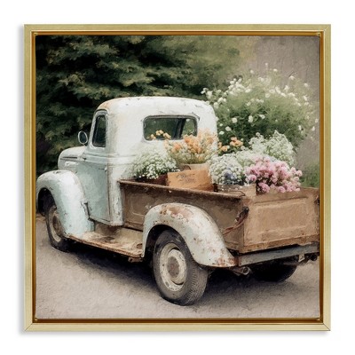 Stupell Industries Country Florals in Truck, 25" x 25"