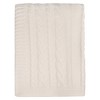 Delara Organic Cotton Throw Blanket 50x70 inches, GOTS Certified Cable Knitted Throws Blanket for Sofa Couch Bed - 3 of 4