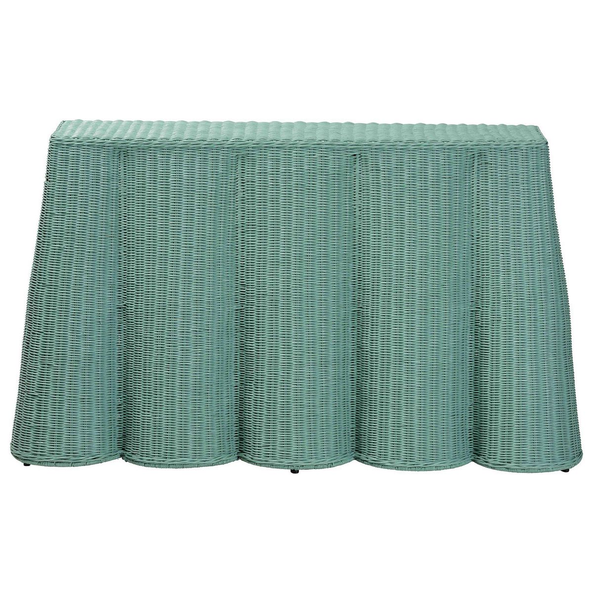 bali & pari Palm Scallop Rattan Console Table - thumbnail 3