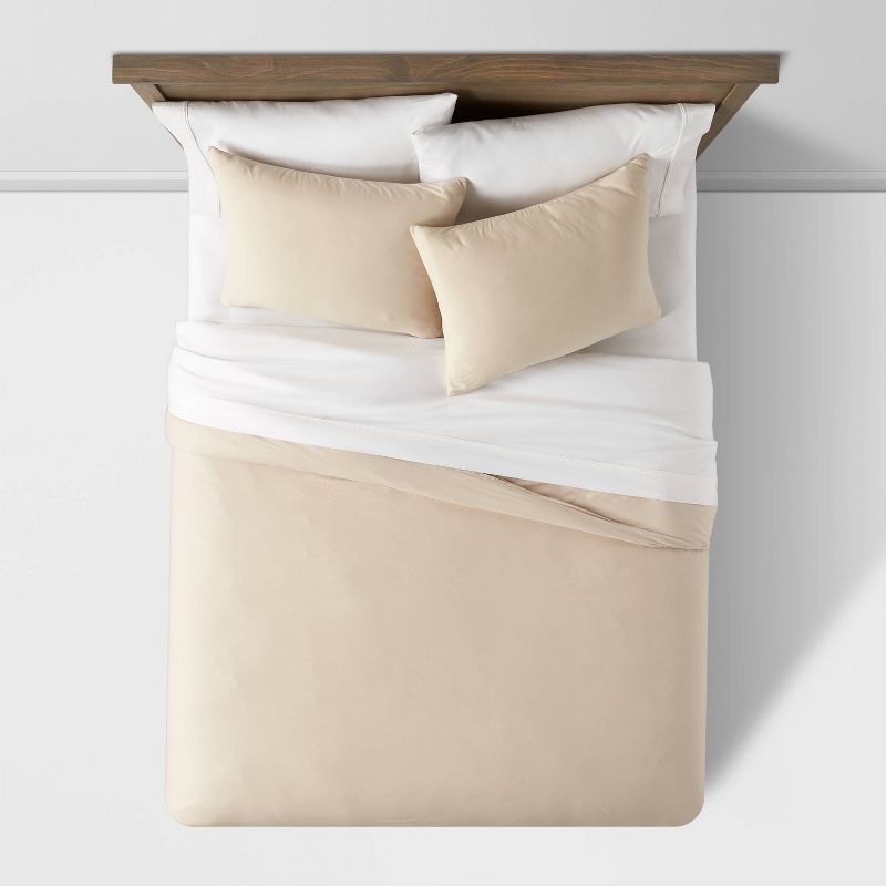 Washed Cotton Sateen Duvet Cover and Sham Set - Threshold™, 4 of 8