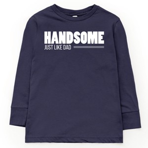 The Juniper Shop Handsome Just Like Dad Youth Long Sleeve Tee - XL - Navy - 1 of 4