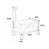 SKRAN Folding Wagon Cart Outdoor,All Terrain Wheels Heavy Duty Garden Carts with Adjustable Handle,Utility Wagon for Camping Sports Fishing - 3 of 4
