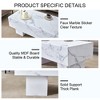 CAVINAS 43.3 Inch Rectangle Coffee Table for Living Room,Modern Side Center Table with Marble/Wood Textured Patterned for Bedroom - 4 of 4