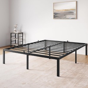 Low-Profile Full-Size Metal Bed Frame, 800 Lbs Support, Reinforced Slats, Noise-Free, No Box Spring Needed, Easy Assembly - 1 of 4