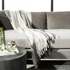 Alita Metallic Throw Blanket - THR852 - White/Grey - 50" x 70" - Safavieh - 2 of 2