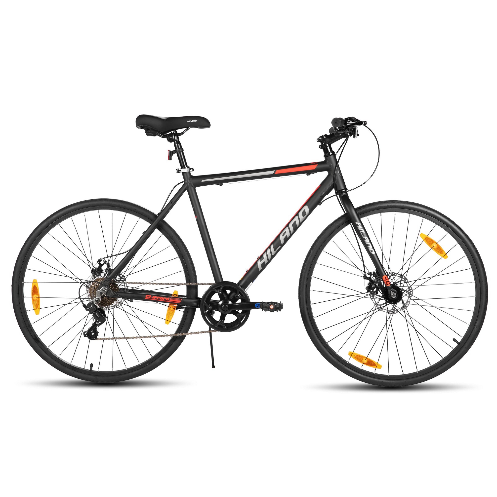 HILAND Clifford 700C Hybrid Bike, Black