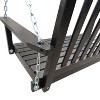MOEPISY Front Porch Swing With Armrests, Wood Bench Swing With Hanging Chains - 4 of 4