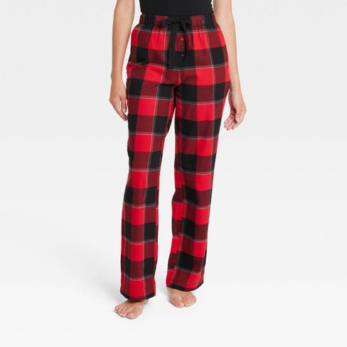 Plaid Flannel Shorts Red White Black Christmas Winter Adult Pajama