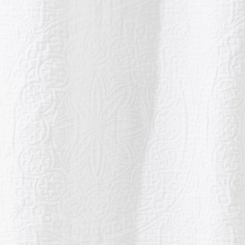Matelasse Medallion Shower Curtain White - Threshold&#8482;, 5 of 6