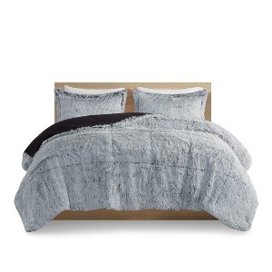 Gracie Mills Susie Contemporary Shaggy Long Fur Comforter Set - 1 of 4