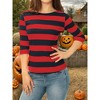 INSPIRE CHIC Women's Stripes Casual Basic Elbow Sleeves Boat Neck Slim Fit T-Shirts - 2 of 4