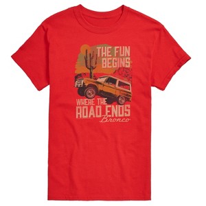 Men's - Ford - Bronco Fun Begins Where The Road Ends Short Sleeve Graphic T-Shirt - 1 of 4