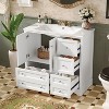 TIRAMISUBEST 36-inch Bathroom Vanity with Resin Sink, Freestanding Bathroom Cabinet with 4 Storage Drawers - 2 of 4
