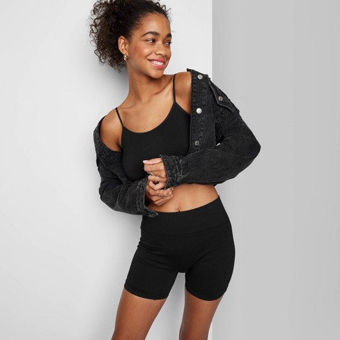 Women's High-rise Seamless Bike Shorts - Wild Fable™ Black Xs : Target