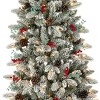 National Tree Company 5' Pre-lit Feel Real Snowberry Pine Half Artificial Christmas Tree with Clear Lights - 2 of 4