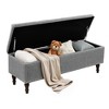 Arceso 51 Inch  Bedroom Bench，Fabric Upholstered Entryway Bench with Wooden Legs, Bench for Bedroom, Entryway, Living Room - 4 of 4