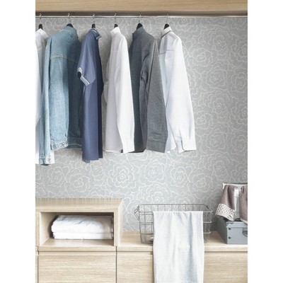 Blue Floral Self-Adhesive Vinyl Peel and Stick Wallpaper