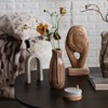 Storied Home Hand Carved Teakwood Face Sculpture, Natural - 3 of 4