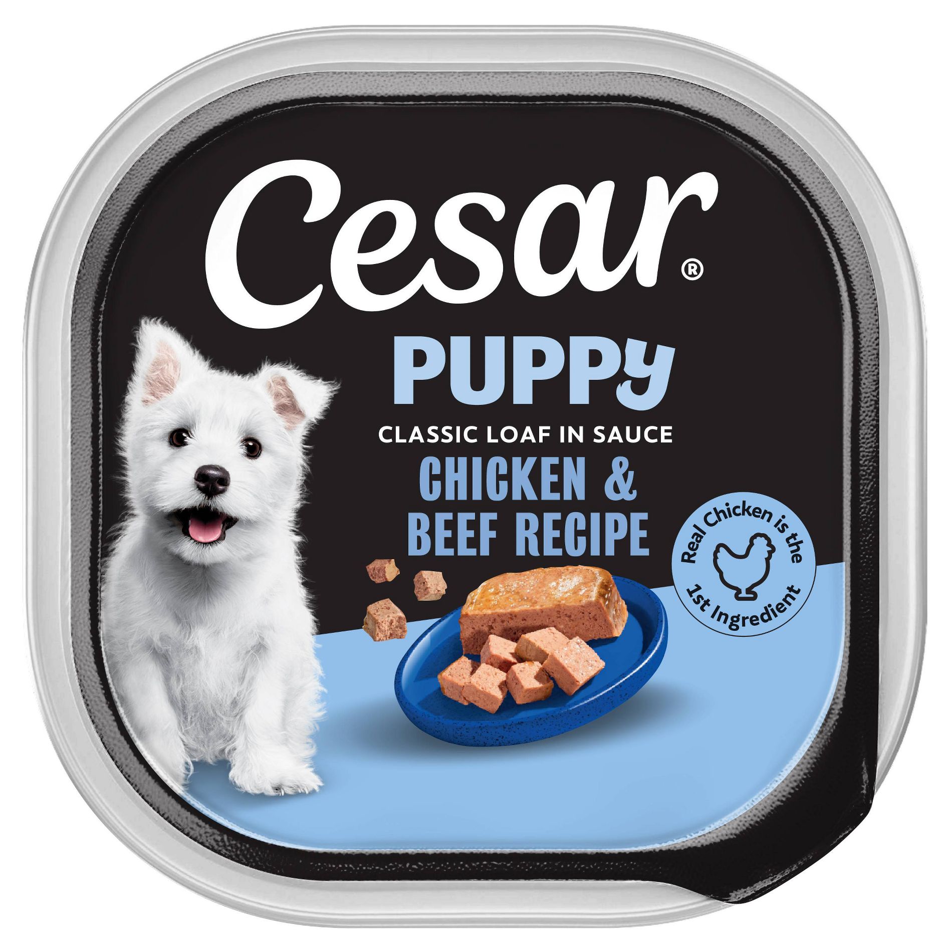 Cesar Classic Loaf in Sauce Chicken, Gravy and Beef Flavor Small Breed Puppy Wet Dog Food - 3.5oz