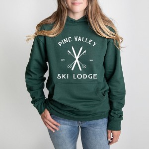 Simply Sage Market Women's Graphic Hoodie Pine Valley Ski Lodge - 1 of 3
