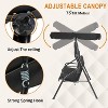 FDW Patio Swing with Adjustable Canopy Removable Cushions & Comfortable Armrests Outdoor Furniture Backyard Swing Set for Backyard Garden - 3 of 4