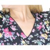 LA LEELA Women's Mini Loose Beachwear Vacation Bathing Suit Summer Swimsuit Cover Ups Mini Wrap Dresses Medium-Large Black, Floral - 2 of 4