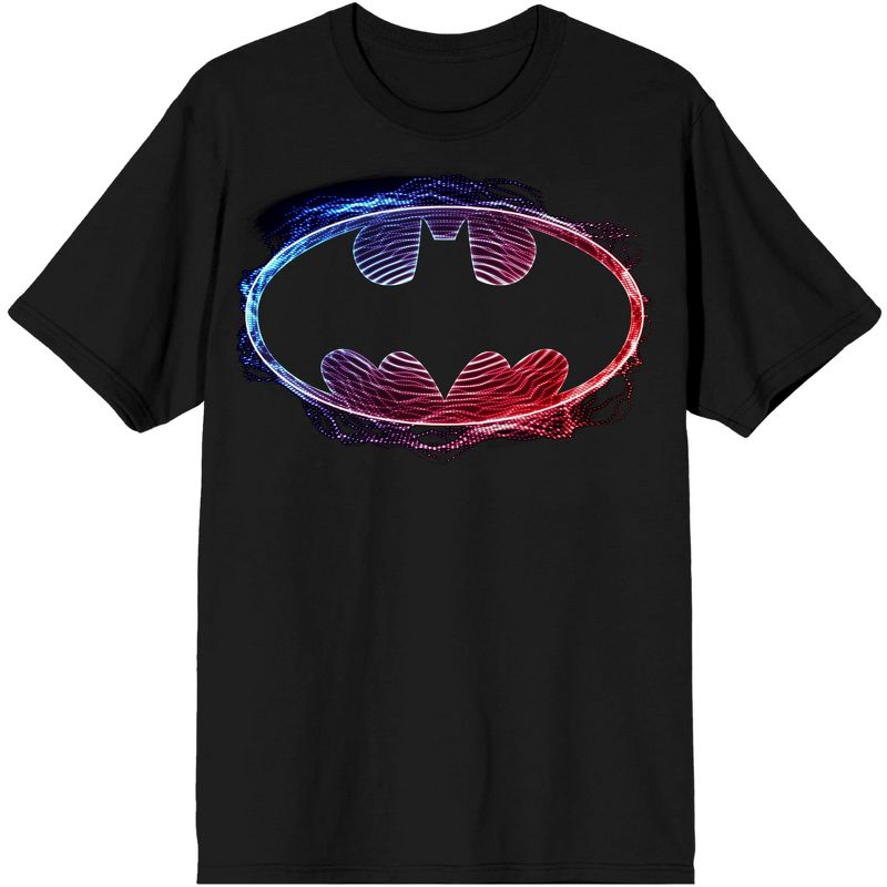 Batman Glow in the Dark Logo Men's Black Graphic Tee, 1 of 4